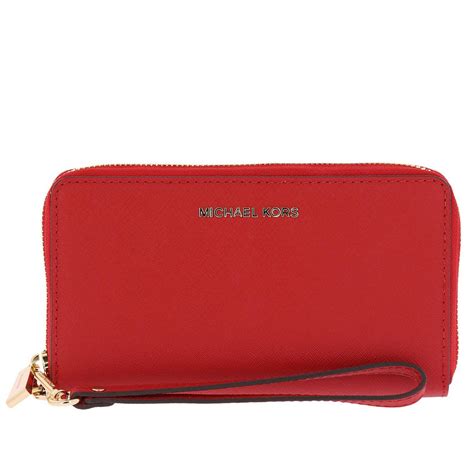 michael kors red wallet with heart|Michael Kors small red purse.